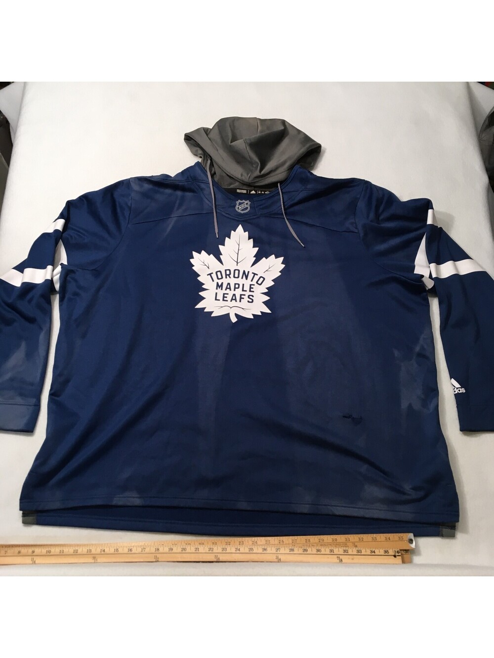 ADIDAS Toronto Maple Leafs National Hockey League Blue 4XL DISTRESSED FADED